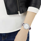 Swarovski Era Journey Chronograph Silver Dial Purple Leather Strap Watch for Women - 5296835 Authentic Buy Shop Now