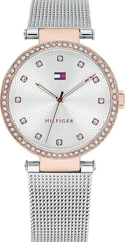 Tommy Hilfiger Lynn Quartz Silver Dial Silver Mesh Bracelet Watch For Women - 1781863 Authentic Buy Shop Now