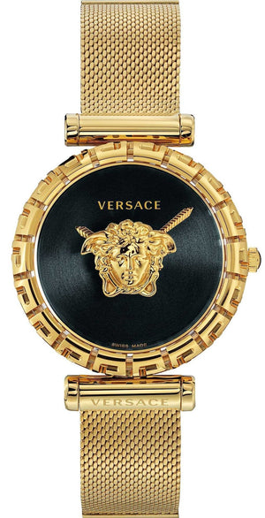Versace Palazzo Empire Greca Black Dial Gold Mesh Bracelet Watch for Women - VEDV00519 Authentic Buy Shop Now