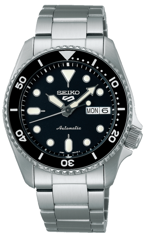 Seiko 5 Sports SKX Automatic Black Dial Silver Steel Strap Watch For Men - SRPK29K1 Authentic Buy Shop Now