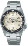 Seiko 5 Sports SKX Automatic Cream Dial Silver Steel Strap Watch For Men - SRPK31K1 Authentic Buy Shop Now