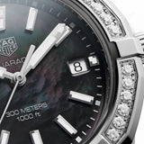 Tag Heuer Aquaracer Diamonds Mother of Pearl Black Dial Black Nylon Strap Watch for Women - WAY131P.FT6092 Authentic Buy Shop Now