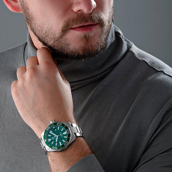 Tag Heuer Aquaracer Green Dial Watch for Men - WAY201S.BA0927 Authentic Buy Shop Now