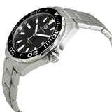 Tag Heuer Aquaracer Quartz Black Dial Silver Steel Strap Watch for Men - WAY101A.BA0746 Authentic Buy Shop Now