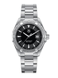 Tag Heuer Aquaracer Quartz Black Dial Silver Steel Strap Watch for Men - WAY1110.BA0928 Authentic Buy Shop Now