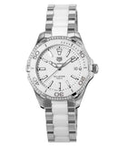 Tag Heuer Aquaracer Diamonds White Dial Two Tone Steel Strap Watch for Women - WAY131H.BA0914 Authentic Buy Shop Now