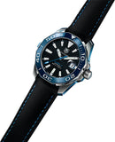 Tag Heuer Aquaracer Calibre 5 Automatic Black Dial Black Nylon Strap Watch for Men - WAY201C.FC6395 Authentic Buy Shop Now