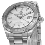 Tag Heuer Aquaracer Automatic White Dial Silver Steel Strap Watch for Men - WAY2111.BA0928 Authentic Buy Shop Now