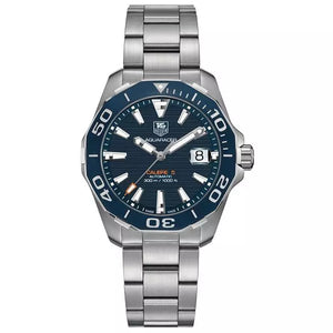 Tag Heuer Aquaracer Calibre 5 Blue Dial Silver Steel Strap Watch for Men - WAY211C.BA0928 Authentic Buy Shop Now