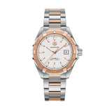 Tag Heuer Aquaracer Calibre 5 Automatic White Dial Two Tone Steel Strap Watch for Men - WAY2150.BD0911 Authentic Buy Shop Now