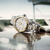 Tag Heuer Aquaracer Calibre 5 Automatic White Dial Two Tone Steel Strap Watch for Men - WAY2151.BD0912 Authentic Buy Shop Now