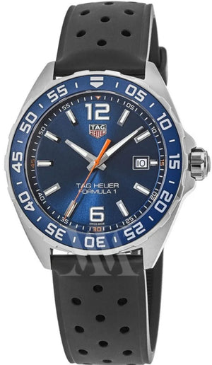 Tag Heuer Formula 1 Chronograph Black Dial Black Rubber Strap Watch for Men - WAZ1010.FT8024 Authentic Buy Shop Now