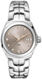 Tag Heuer Link Quartz Brown Dial Silver Steel Strap Watch for Women - WBC131E.BA0649 Authentic Buy Shop Now