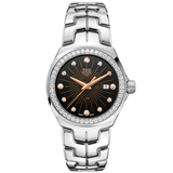 Tag Heuer Link Quartz Diamonds Black Dial Silver Steel Strap Watch for Men - WBC131G.BA0649 Authentic Buy Shop Now