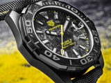Tag Heuer Aquaracer Calibre 5 Black NATO Strap Carbon Dial Watch for Men - WBD218B.FC6446 Authentic Buy Shop Now