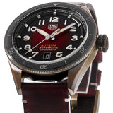Tag Heuer Autavia Calibre 5 Chinese New Year Maroon Dial Maroon Leather Strap Watch for Men - WBE5193.FC8300 Authentic Buy Shop Now