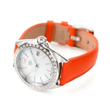 Tag Heuer Formula 1 Quartz Diamonds Mother of Pearl Dial Orange Leather Strap Watch for Women - WBJ131A.FC8250 Authentic Buy Shop Now