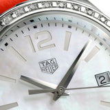 Tag Heuer Formula 1 Quartz Diamonds Mother of Pearl Dial Orange Leather Strap Watch for Women - WBJ131A.FC8250 Authentic Buy Shop Now