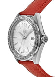 Tag Heuer Formula 1 Quartz Diamonds Mother of Pearl Dial Orange Leather Strap Watch for Women - WBJ131A.FC8250 Authentic Buy Shop Now