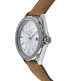 Tag Heuer Formula 1 Quartz Mother of Pearl Dial Brown Leather Strap Watch for Women - WBJ131A.FC8255 Authentic Buy Shop Now