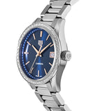Tag Heuer Carrera Quartz Diamonds Blue Dial Silver Steel Strap Watch for Women - WAR1114.BA0601 Authentic Buy Shop Now