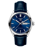 Tag Heuer Carrera Day Date Blue Dial Blue Leather Strap Watch for Men - WBN2012.FC6502 Authentic Buy Shop Now