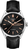 Tag Heuer Carrera Day Date Black Dial Black Leather Strap Watch for Men - WBN2013.FC6503 Authentic Buy Shop Now