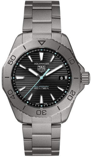 Tag Heuer Aquaracer Professional 200 Solargraph Quartz Black Dial Silver Steel Strap Watch for Men - WBP1180.BF0000 Authentic Buy Shop Now