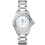 Tag Heuer Aquaracer Professional 200 Quartz Diamond Mother of Pearl Dial Silver Steel Strap Watch for Women - WBP1417.BA0622 Authentic Buy Shop Now