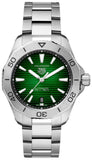 Tag Heuer Aquaracer Professional 200 Automatic Green Dial Silver Steel Strap Watch for Men - WBP2115.BA0627 Authentic Buy Shop Now