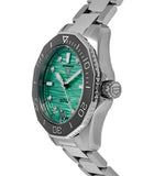 Tag Heuer Aquaracer Professional 300 Automatic Diamonds Green Dial Silver Steel Strap Watch for Women - WBP231K.BA0618 Authentic Buy Shop Now