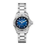 Tag Heuer Aquaracer Professional 200 Automatic Diamond Blue Dial Silver Steel Strap Watch for Women - WBP2411.BA0622 Authentic Buy Shop Now