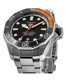 Tag Heuer Aquaracer Professional 1000 Superdiver Automatic Black Dial Silver Steel Strap Watch for Men - WBP5A8A.BF0619 Authentic Buy Shop Now