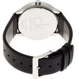 Calvin Klein Minimal Grey Dial Black Leather Strap Watch for Men - K3M221C4 Authentic Buy Shop Now