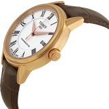 Tissot T Classic Carson Powermatic 80 White Dial Brown Leather Strap Watch for Men - T085.407.36.013.00 Authentic Buy Shop Now