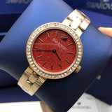 Swarovski Daytime Quartz Coral Dial Rose Gold Steel Strap Watch for Women - 5182250 Authentic Buy Shop Now