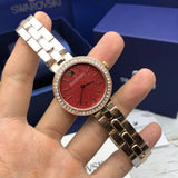 Swarovski Daytime Quartz Coral Dial Rose Gold Steel Strap Watch for Women - 5182250 Authentic Buy Shop Now