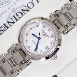 Longines PrimaLuna 26.5mm Automatic White Mother of Pearl Dial Silver Stainless Steel Watch for Women - L8.111.0.87.6 Authentic Buy Shop Now