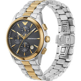 Emporio Armani Paolo Chronograph Grey Dial Two Tone Steel Strap Watch For Men - AR11527 Authentic Buy Shop Now