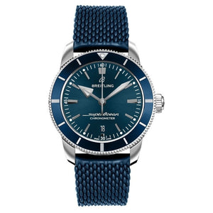 Breitling Superocean Heritage II B20 44mm Blue Dial Blue Rubber Strap Mens Watch - AB2030161C1S1 Authentic Buy Shop Now