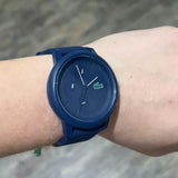 Lacoste 12.12 Chronograph Blue Dial Blue Silicone Strap Watch for Men - 2011244 Authentic Buy Shop Now