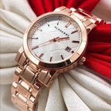 Burberry The City White Dial Rose Gold Steel Strap Watch for Women - BU9104 Authentic Buy Shop Now
