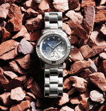 Guess Confetti Diamonds Blue Dial Silver Steel Strap Watch for Women - W0774L6 Authentic Buy Shop Now