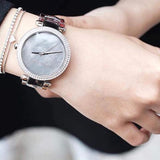 Michael Kors Parker Mother of Pearl Silver Steel Strap Watch for Women - MK6424 Authentic Buy Shop Now