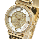 Michael Kors Catlin Mother of Pearl Dial Gold Steel Strap Watch for Women - MK3332 Authentic Buy Shop Now