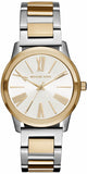 Michael Kors Hartman Quartz White Dial Two Tone Steel Strap Watch For Women - MK3521 Authentic Buy Shop Now