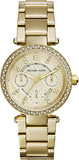 Michael Kors Parker White Dial Gold Steel Strap Watch for Women - MK6056 Authentic Buy Shop Now