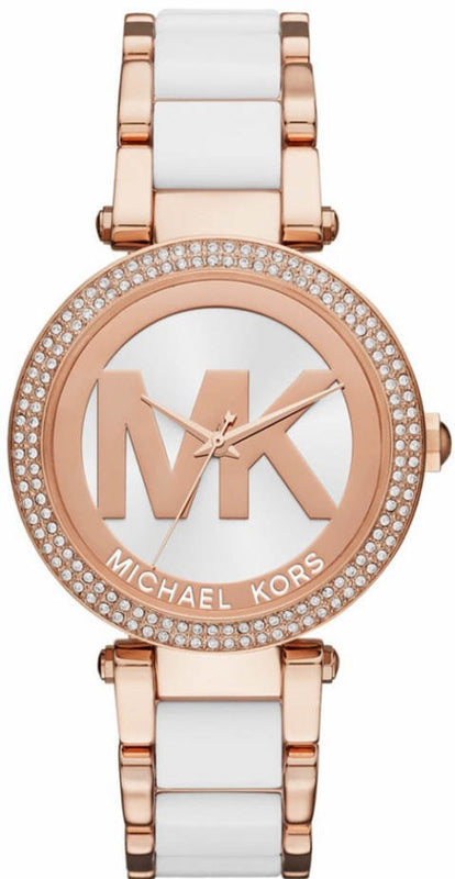 Michael Kors Parker White Dial Two Tone Steel Strap Watch for Women - MK6365 Authentic Buy Shop Now