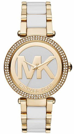 Michael Kors Parker White Dial Two Tone Steel Strap Watch for Women - MK6313 Authentic Buy Shop Now