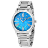 Michael Kors Hartman Quartz Blue Dial Silver Steel Strap Watch For Women - MK3519 Authentic Buy Shop Now